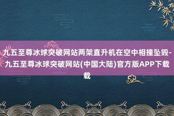 九五至尊冰球突破网站两架直升机在空中相撞坠毁-九五至尊冰球突破网站(中国大陆)官方版APP下载