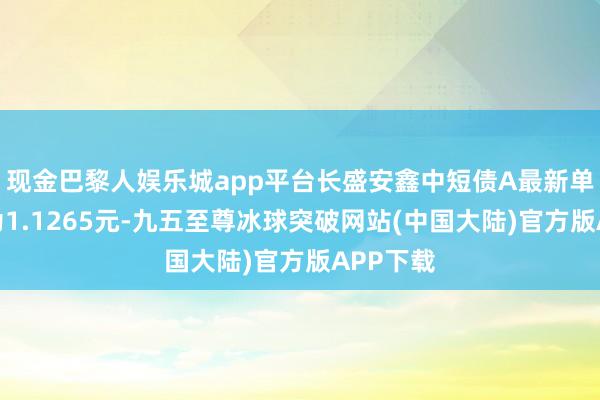 现金巴黎人娱乐城app平台长盛安鑫中短债A最新单元净值为1.1265元-九五至尊冰球突破网站(中国大陆)官方版APP下载