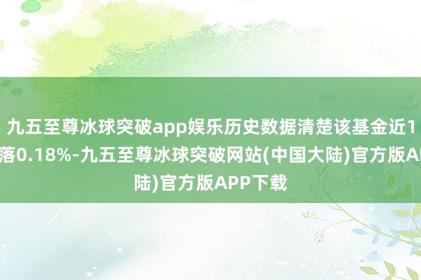 九五至尊冰球突破app娱乐历史数据清楚该基金近1个月着落0.18%-九五至尊冰球突破网站(中国大陆)官方版APP下载