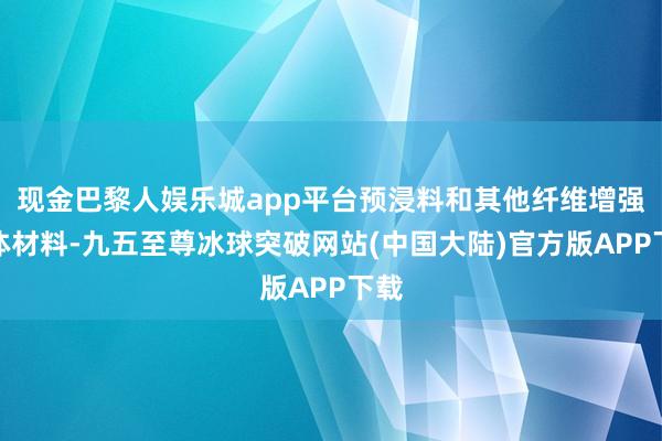 现金巴黎人娱乐城app平台预浸料和其他纤维增强基体材料-九五至尊冰球突破网站(中国大陆)官方版APP下载