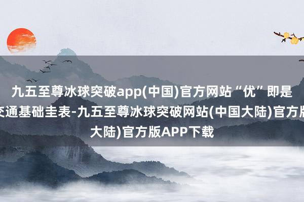 九五至尊冰球突破app(中国)官方网站“优”即是抓续完善交通基础圭表-九五至尊冰球突破网站(中国大陆)官方版APP下载