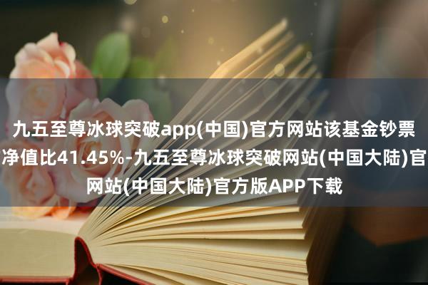 九五至尊冰球突破app(中国)官方网站该基金钞票确立：股票占净值比41.45%-九五至尊冰球突破网站(中国大陆)官方版APP下载