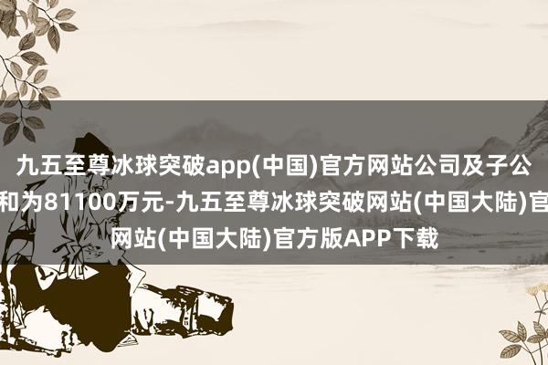 九五至尊冰球突破app(中国)官方网站公司及子公司对外担保总和为81100万元-九五至尊冰球突破网站(中国大陆)官方版APP下载